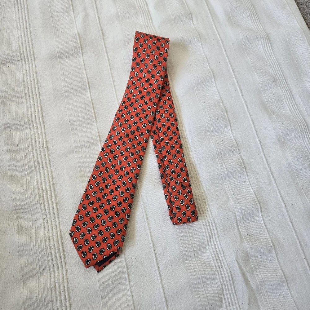 Polo by Ralph‎ Lauren Paisley 100% Silk Tie Hand Made in Italy